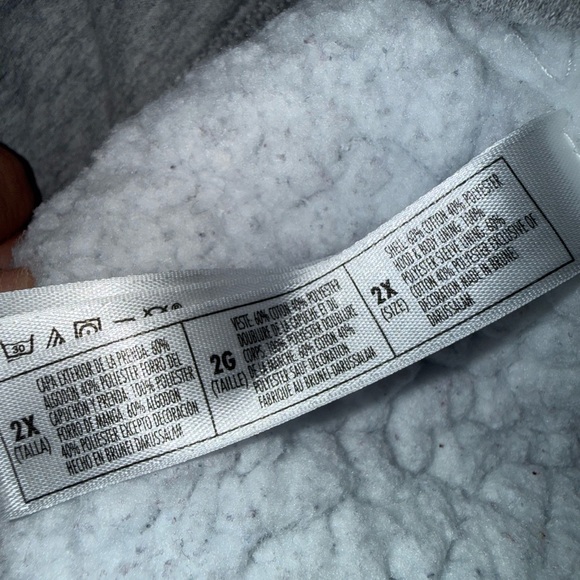 Disney women’s 2x plus full zip hoodie sweater grey. Disneyland - Picture 9 of 9